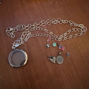 Origami Owl Necklace and charms
